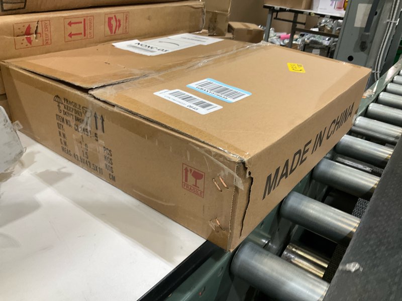 Condition photo showing As Is for ANYLOVE 15 inch LED Flush Mount Ceiling Light Fixture,3000K 4000K 5000K Adjustable Ceiling Lights, Farmhouse Oak Wood Grain Ceiling Light for Bedroom Hallway Bathroom Kitchen 15 Inch - Oak Wood Grain - 32W