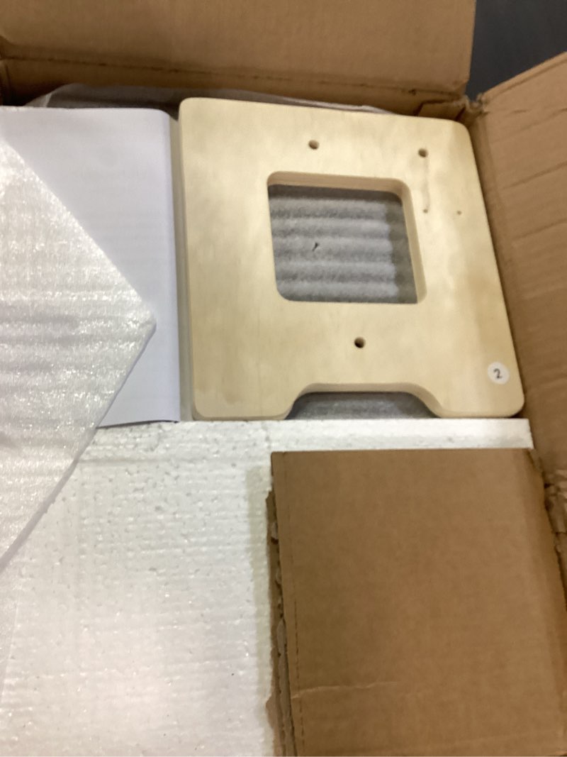 Condition photo showing New/Like New for Toddler Kitchen Step Stool, 4 in 1 Foldable Learning Tower with Blackboard and Star Number Clock, Standing Step Stool Toddler Tower for Bathroom Sink, Kitchen Counter