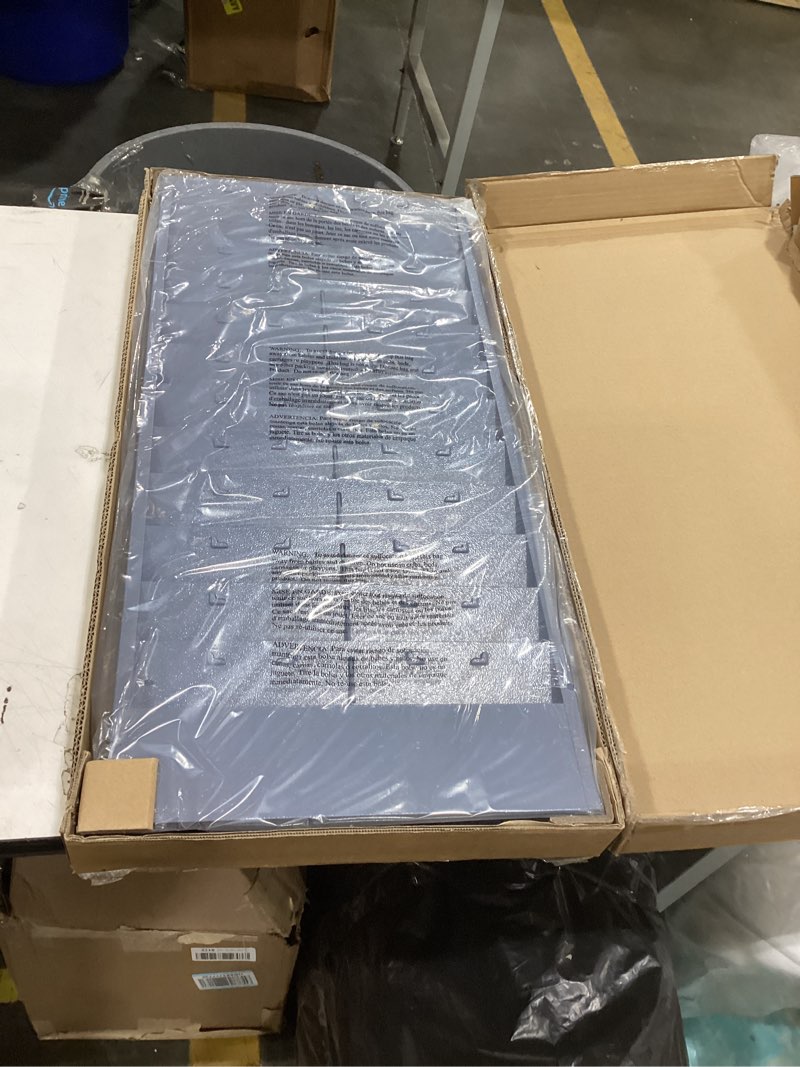 Condition photo showing Good Condition for oskie professional wall-mount job ticket rack, document organizer 11 or 22 adjustable slots, powder grey-bule, 31.5 x 15.5 x 2 inches