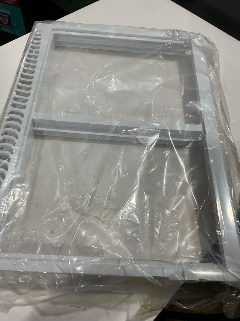 Condition photo showing As Is for 240364787 Drawer Cover Unit for Frigidaire Refrigerator Crisper Drawer Cover Frame, Refrigerator Replacement Parts