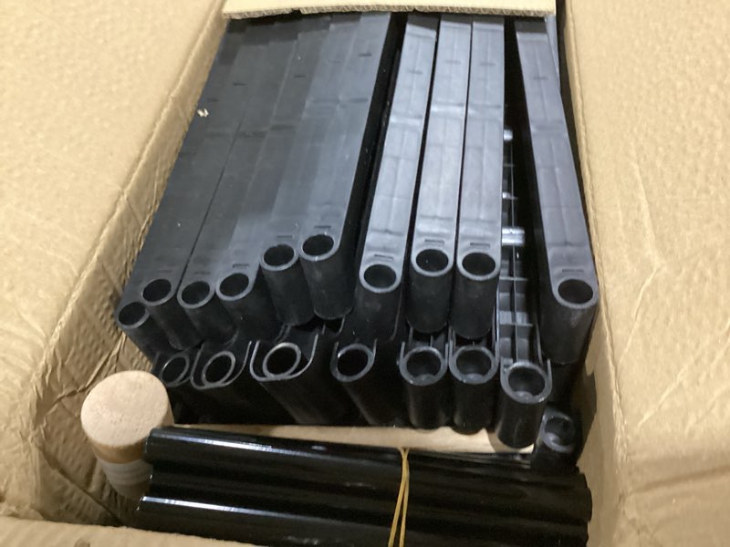 Condition photo showing As Is for oyrel shoe rack organizer 8 tiers, tall shoe racks shelf storage, 26-32 pairs vertical large rack,stackable shoes racks for entryway, closet, garage 33.4"w x 11.8"d x 56"h in 8 tier black
