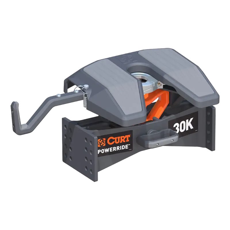 curt 16315 powerride 30k 5th wheel hitch head, legs or roller required, 30,000 lbs