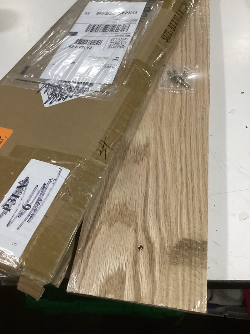 Condition photo showing Good Condition for m-d building products 85597 5 in. x 36 in. unfinished hardwood seam binder w/screws