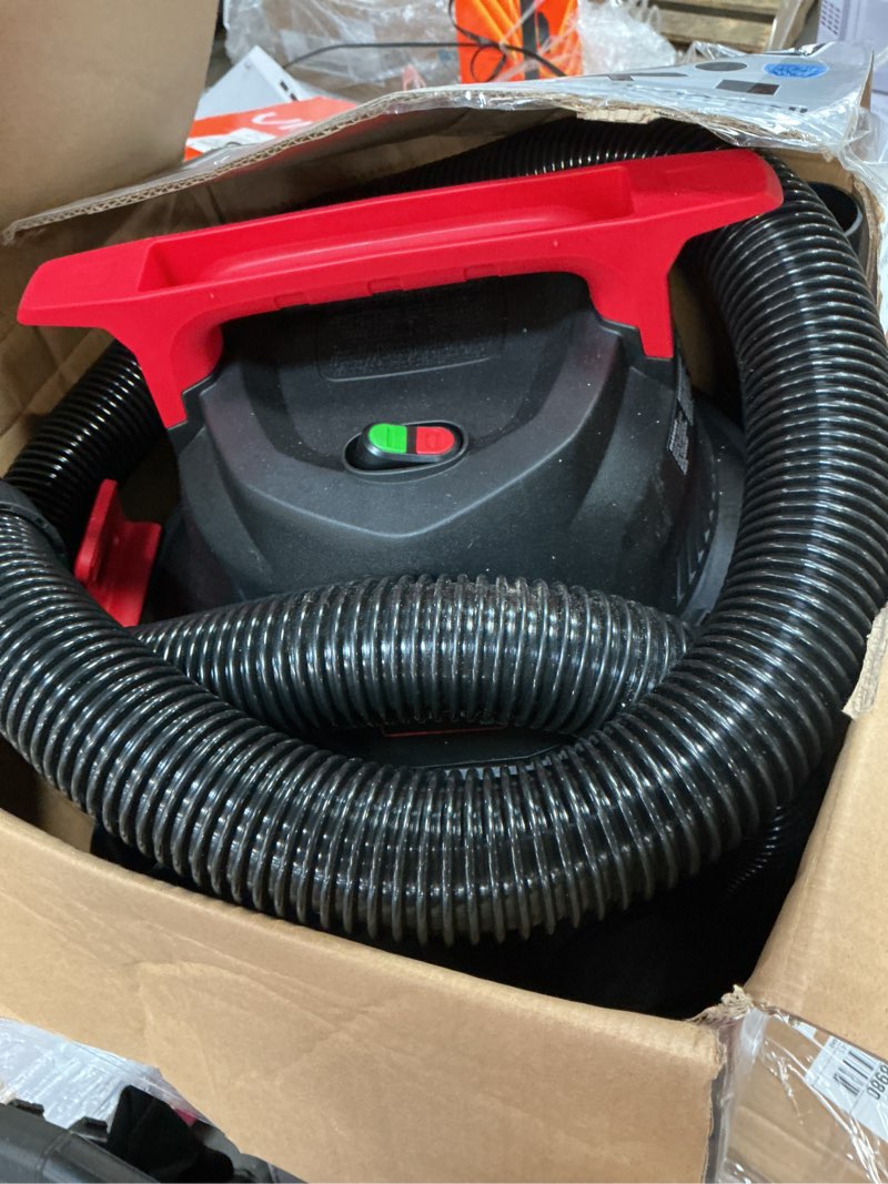 Condition photo showing As Is for shop-vac® 6 gallon wet/dry vacuum, 5.0 peak hp, stainless steel tank
