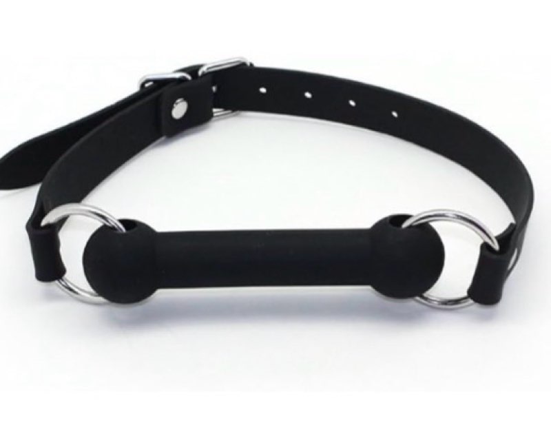 SMspade Sex Mouth Gag Bit Dog Bone (Black)