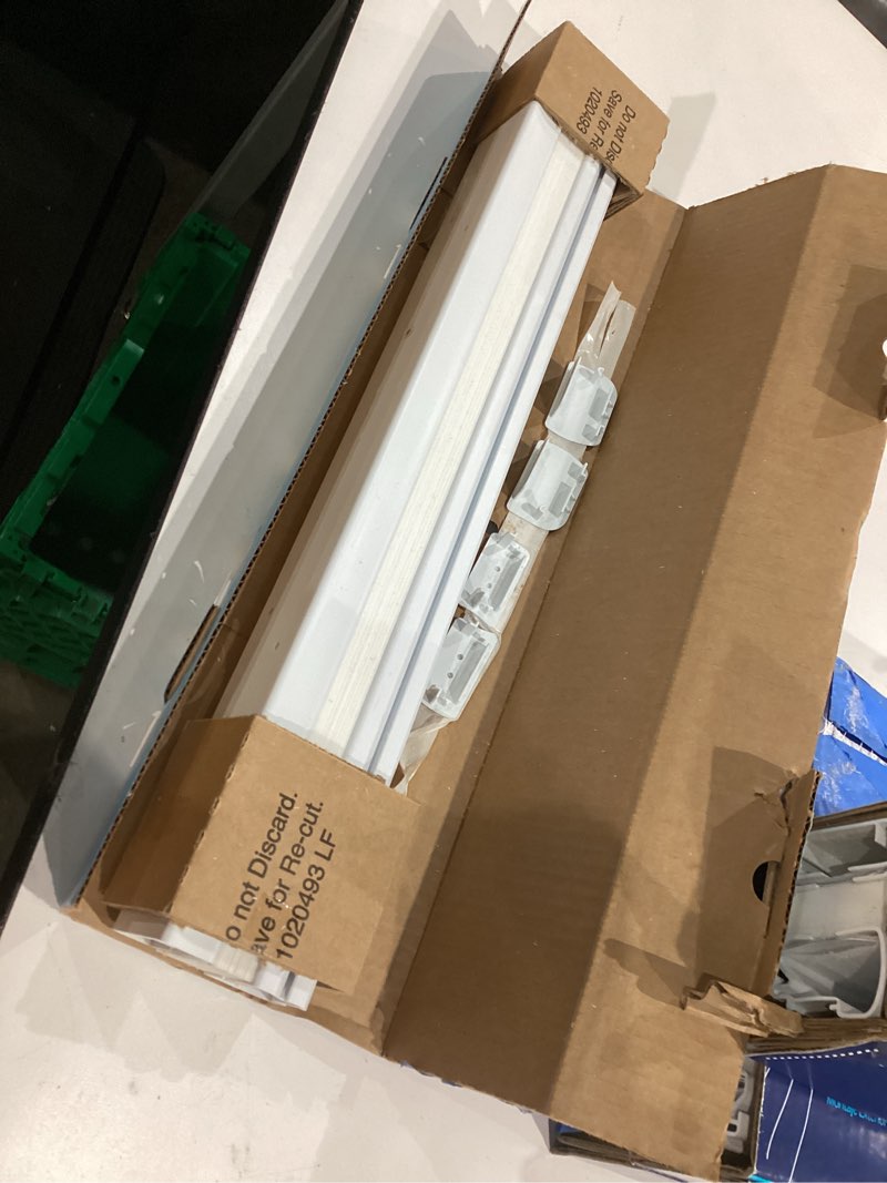 Condition photo showing As Is for levolor 24-in x 72-in snow light filtering cordless cellular shade