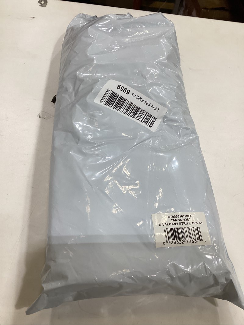 Condition photo showing New/Like New for KitchenAid Albany Kitchen Towel 4-Pack Set, Milkshake Tan/White, 16"x26" Milkshake 16"x26"