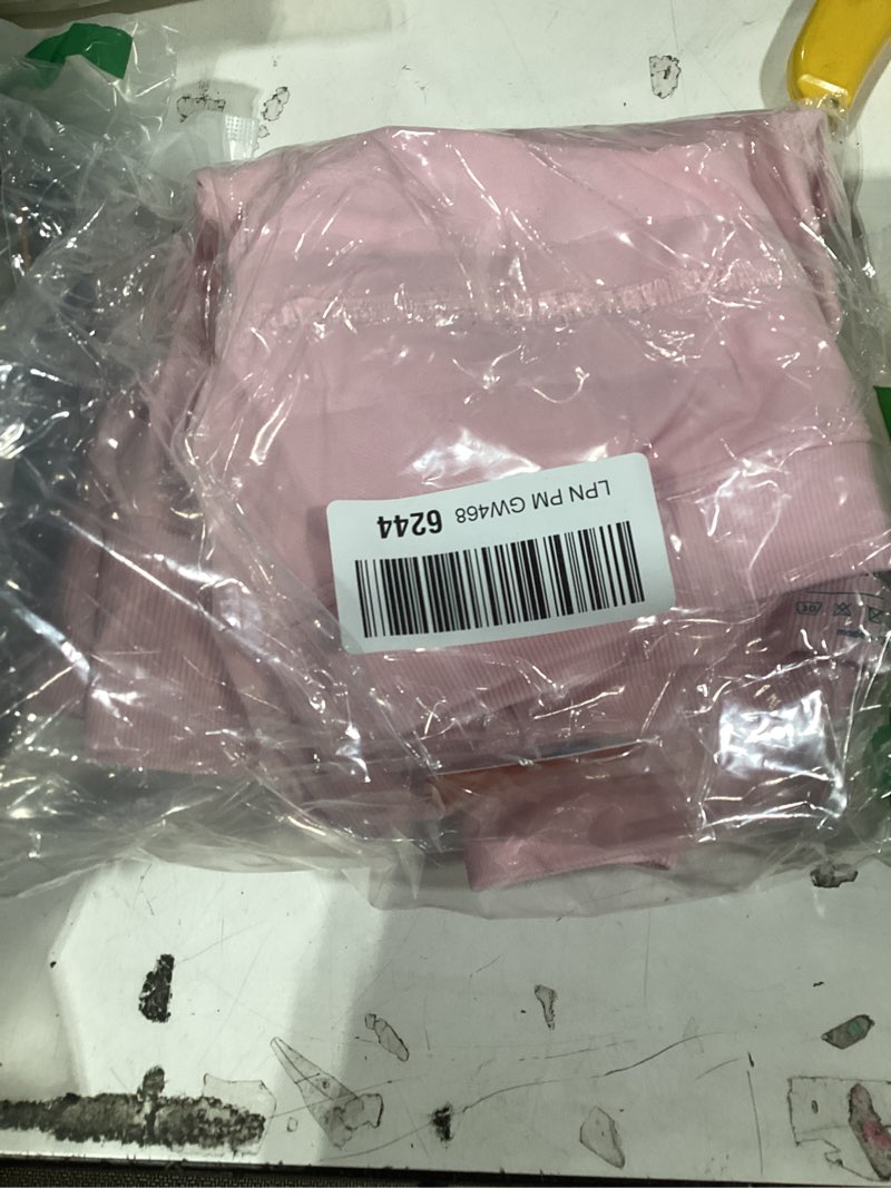 Condition photo showing New/Like New for 3 piece workout sets for women seamless halter sports bra high waist leggings long sleeve shrug gym yoga outfits 3pc pink medium