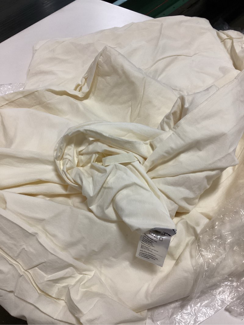Condition photo showing Good Condition for quince luxury duvet cover set full/queen ivory