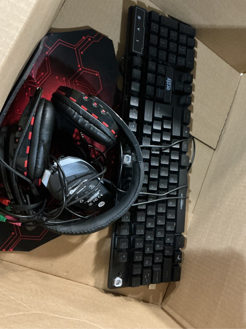 Condition photo showing Good Condition for Gaming Keyboard and Mouse and Mouse pad and Gaming Headset, Wired LED RGB Backlight Bundle for PC Gamers and Xbox and PS4 Users - 4 in 1 Edition Hornet RX-250 Black