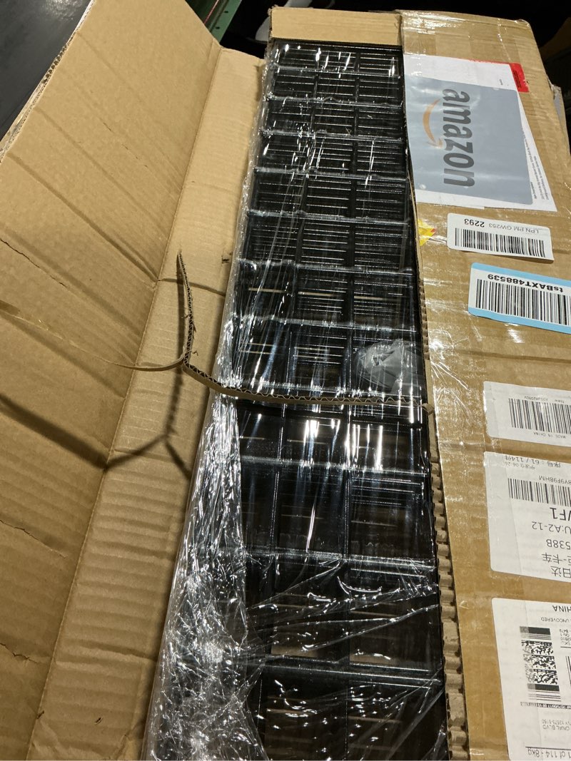 Condition photo showing New/Like New for 32x10-inch no dig animal barrier fence, 10 pack black dig protective fence with 1.5 inch spike spacing, dog/rabbit/groundhog underground defence, for outdoor garden patio 32x10-10p black