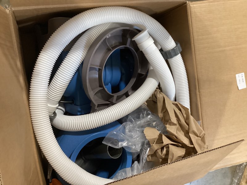 Condition photo showing As Is for 2500 gph sand filter pump for above ground pools, pool pumps above ground with 24h automatic timer, 6-way valve, efficient circulation & filtration pool sand pump, up to 12000 gallons -orange