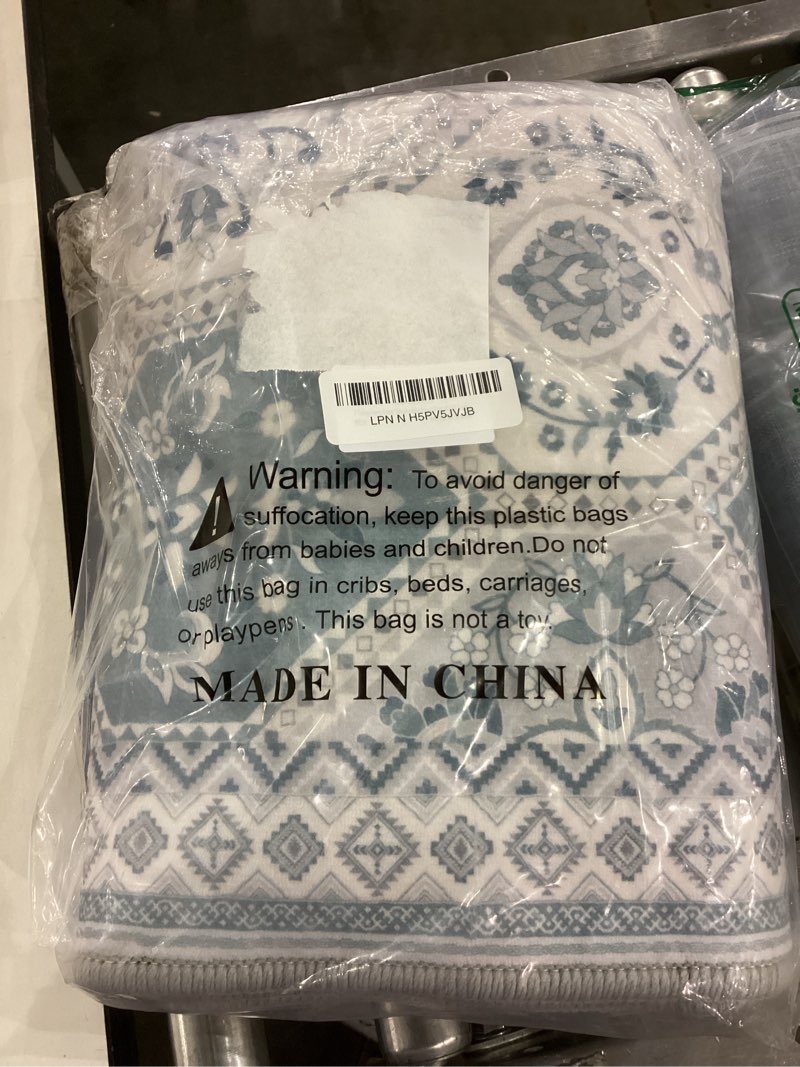 TTelephant 2x6 Runner Rug, Soft Non-Slip Boho Moroccan Rug, Low-Pile Printed Indoor Runners for Entr