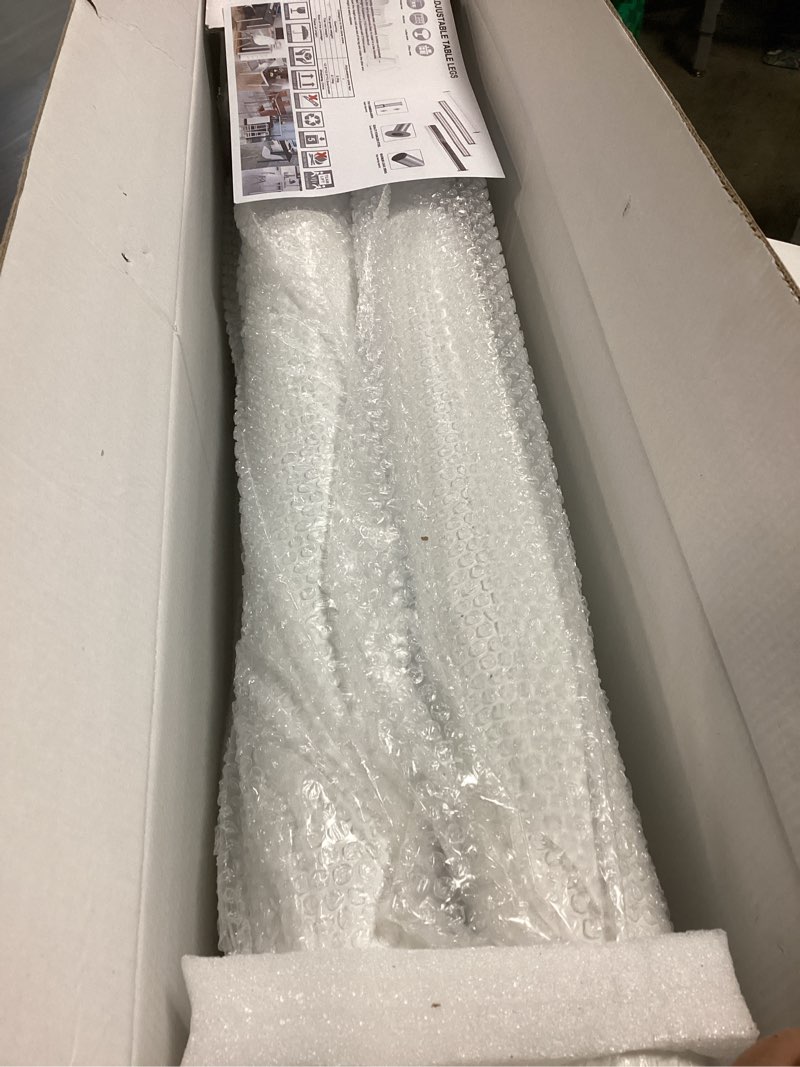 Condition photo showing New/Like New for Adjustable Metal Table Leg, Desk Legs 28-43 inch, 4 Pcs Folding Office Table Legs Kitchen Furniture Worktop Support Legs White 4 pcs White