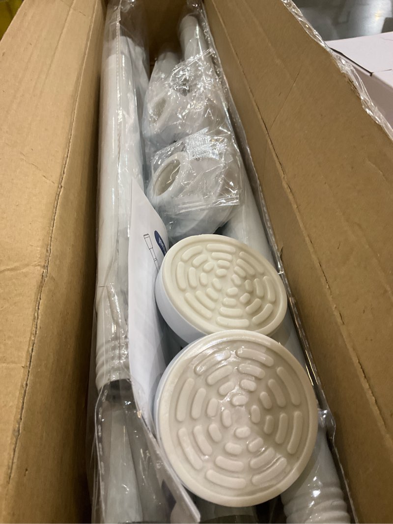 AIZESI White Tension Curtain Rod No Drilling 28-50Inch-2PCS,Spring Tension Rod Non-Slip,Bathroom Sho