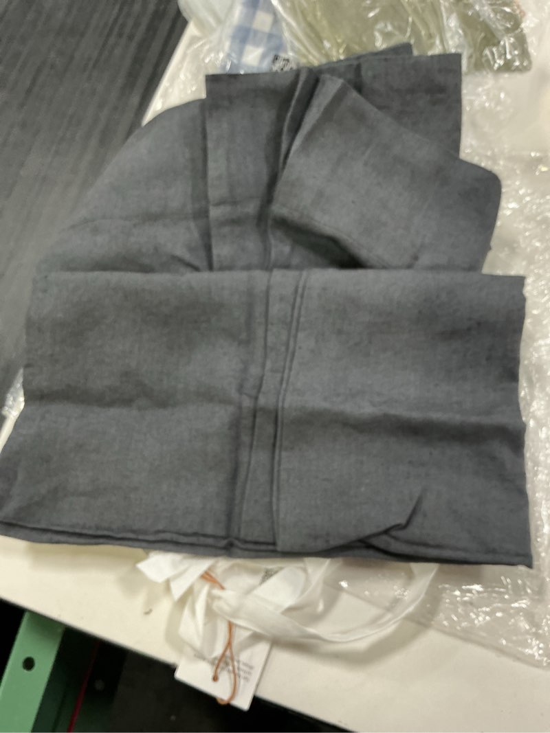 Condition photo showing Good Condition for european linen pillowcase set, standard, charcoal