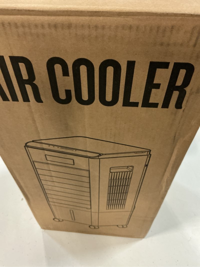 Condition photo showing New/Like New for portable air conditioners, windowless portable ac with 3 speeds, 3 modes, 8l evaporative air cooler w/7h timer, 90°oscillation, remote control air conditioners for bedroom, small room, home (white)
