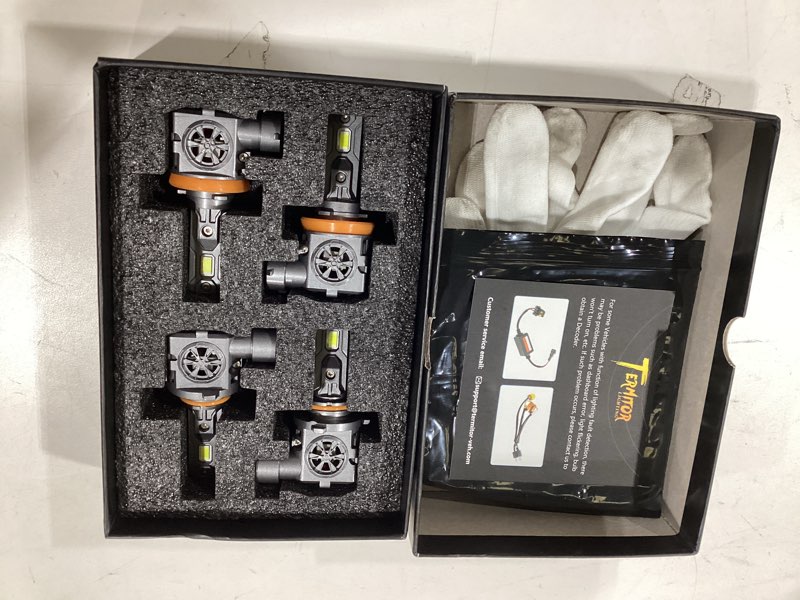Condition photo showing New/Like New for termitor latest h11/h8/h9 & 9005/hb3 bulbs combo, 110,000lm brightness, 1:1 mini size 6500k cool white ip68 waterproof automotive replacement combo 9005 h11 fog lights, quick installation, pack of 4 9005 & h11
