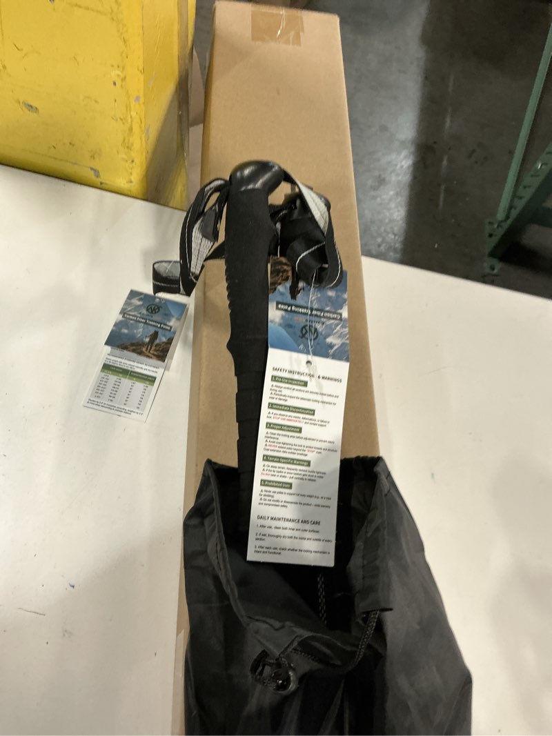 Condition photo showing New/Like New for Ultra Light Carbon Fiber Hiking Trekking Poles - 6.07oz Nordic Trekking Sticks with Full EVA Grips & Quick Locks, All-Terrain Hiking Sticks for Seniors, Men & Women, Set of 2