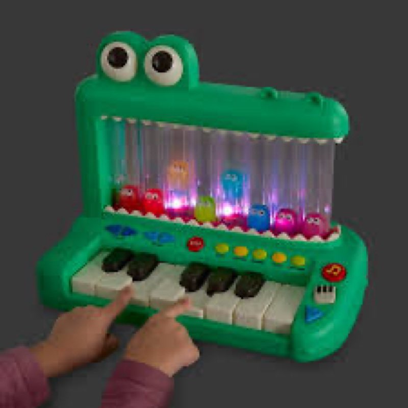 battat croco pop piano toy keyboard with songs sounds lights, baby and toddler toys