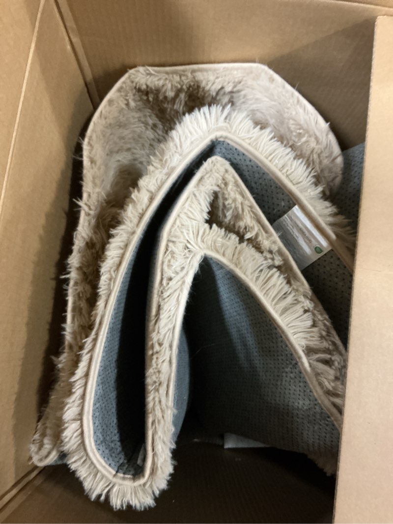 Condition photo showing Good Condition for 8x10 Area Rugs for Living Room: Fluffy Shag Soft Washable Rug Large Fuzzy Plush Indoor Carpet for Bedroom Nursery Playroom Kids Girls Boys Room (Camel, 8'x10') Camel 8' x 10' (Rectangular)