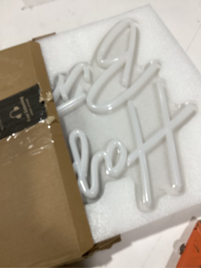 Condition photo showing New/Like New for Happy Birthday Neon Sign, 22.4"x13.8" Happy Birthday Sign for Birthday Party Decor, Happy Birthday Light Up Led Signs for Backdrop, Neon Birthday Sign for Any Ages Bday Celebration, Warm White DIVATLA