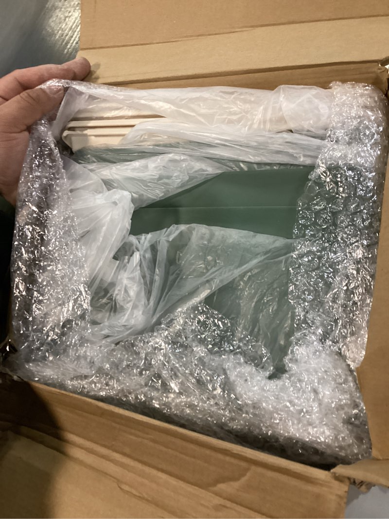 Condition photo showing Good Condition for Menkxi 4 Pcs Storage Bins with Lids Plastic Stackable Containers for Organizing Shelves Christmas Ornament Box Baskets(Green,Large) Green Large