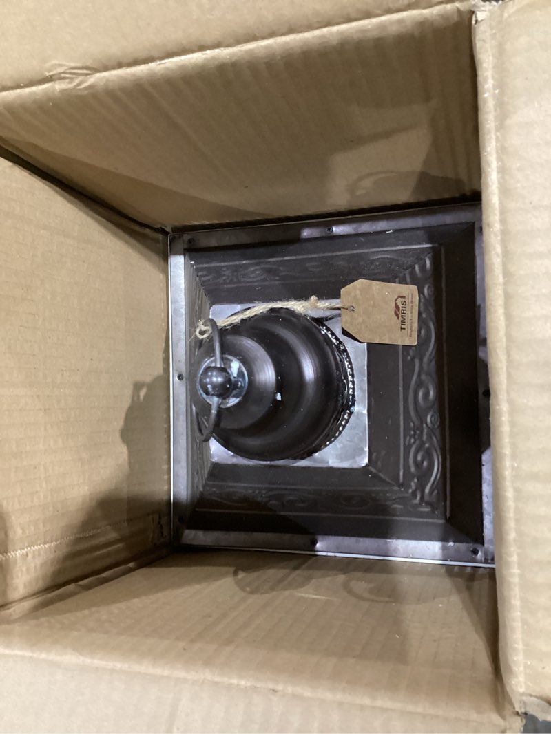 Condition photo showing Good Condition for TIMRIS Large Rustic Wooden Metal Decorative Lantern Set of 2, Modern Farmhouse Floor Candle Lanterns with Drawer, Indoor/Outdoor Hanging Lanterns for Home Decor (No Glass) Whitewash With Drawer