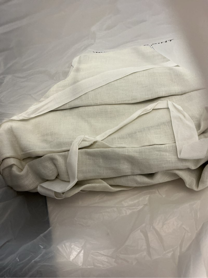 Condition photo showing Good Condition for european linen true blackout curtain - single panel, 48x96, ivory