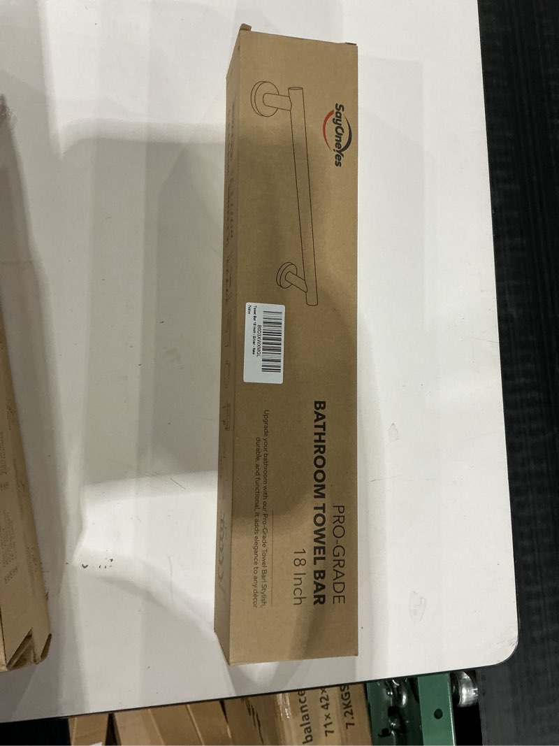 Condition photo showing New/Like New for 18 Inch Bathroom Towel Bar Brushed Nickel – SUS304 Stainless Steel Wall Mounted Towel Rod, Rustproof Hand Towel Bar, Modern Bathroom Towel Rack, Towel Racks for Bathroom Wall Mounted 18 Inch Brushed Nickel