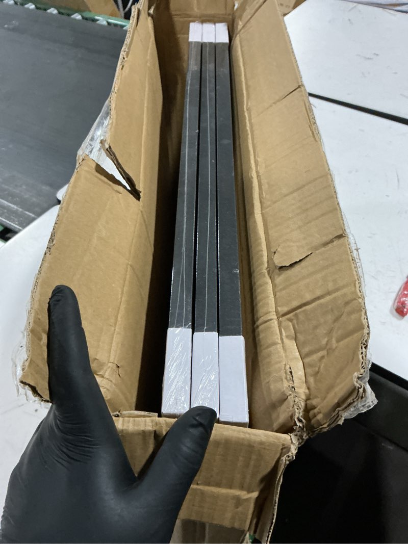 Condition photo showing As Is for incomplete seseat 16x24 picture frame black set of 6, display pictures 16x24 without mat for wall mounting, wall gallery poster frames black 16x24