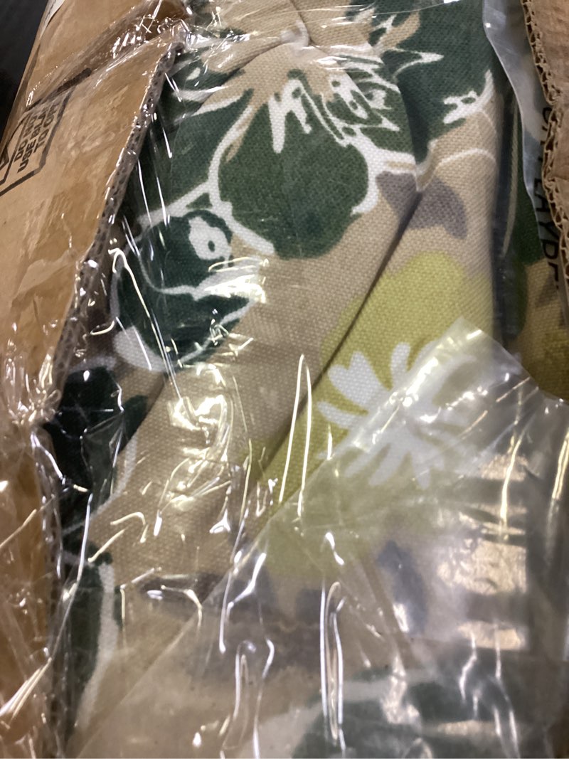 Condition photo showing Good Condition for outdoor bistro chair cushion with ties, round tufted patio chair cushions, 15"x15" set of two, water resistant round seat cushions for barstool chairs, patio furniture cushions ?cabbage? 15''x 15'' (2 pack) cabbage