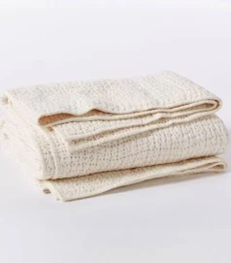 palassio striped beige 100% cotton quilt king size bedding sets, lightweight crinkly channel pick st