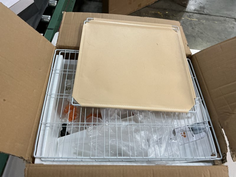 Condition photo showing New/Like New for rabbit cage with storage space, transparent door & waste collection tray – sturdy, spacious, & easy-to-clean – ideal for rabbits, guinea pigs, and small pets 1-3