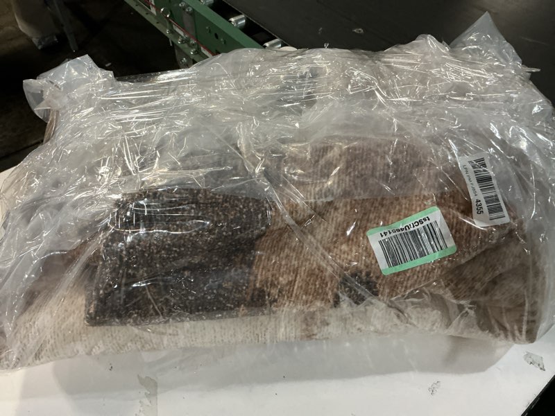 Condition photo showing Good Condition for Kelarea Living Room Rug, 4x6 Rug Modern Abstract Washable Rugs Brown Foldable Faux Wool Vintage Carpets, Non Slip Rug for Bedroom, Dining Room, College Dorm, Kids Playroom, Home Office 4' x 6' (Rectangular) Brown