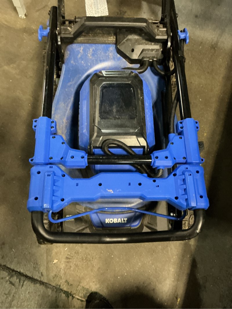 Condition photo showing As Is for kobalt gen4 40-volt, (1) 6 ah 20-in push lawn mower battery walk mower,