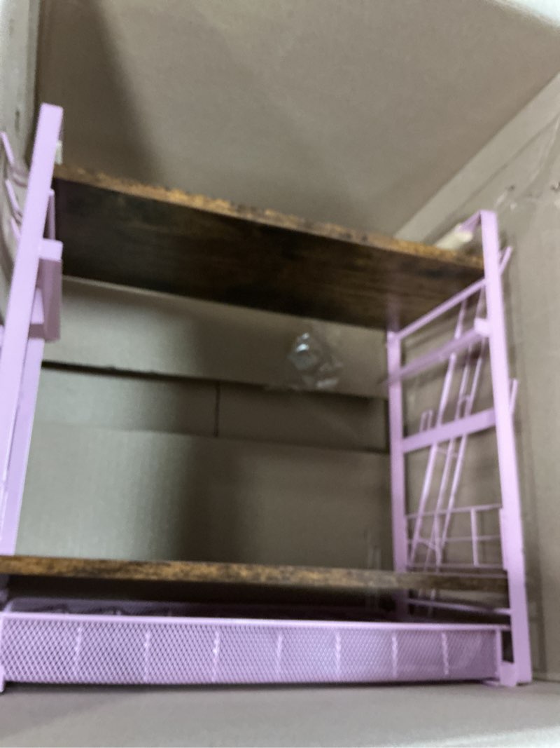 Condition photo showing As Is for Coffee Bar Station Organizer for Countertop - 32 Pod for K Cup Holder with Drawer and 12Mug Holder, 3 Tier Coffee Bar Accessories (Pink, 3-Tier with 1 drawer) Pink 3-Tier with 1 drawer