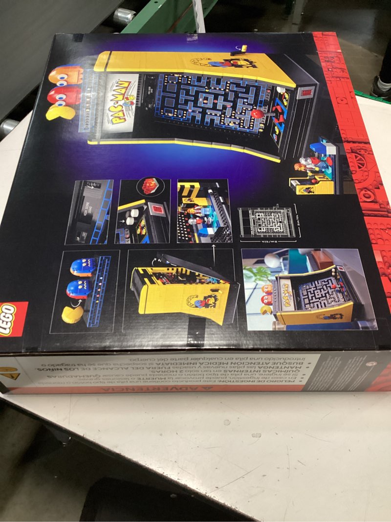Condition photo showing New/Like New for LEGO Icons PAC-Man Arcade Building Sets for Adults - Collectible Office, Book Shelf, or Bedroom Decor - Gifts for Christmas, Men & Women - W/Moving Handle to Recreate Game - 10323