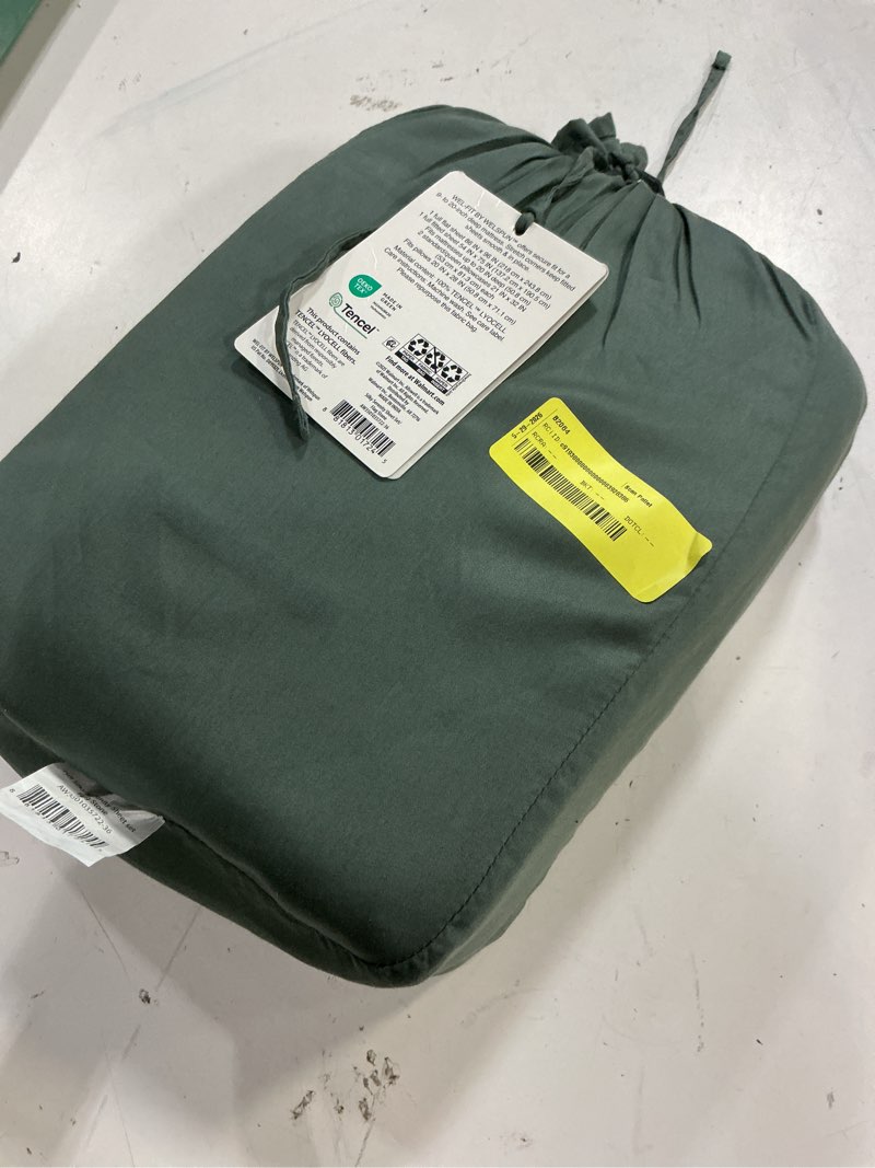 Condition photo showing As Is for allswell 4-piece soft & silky serenity 100% tencel™ bed sheets set, flagstone, queen