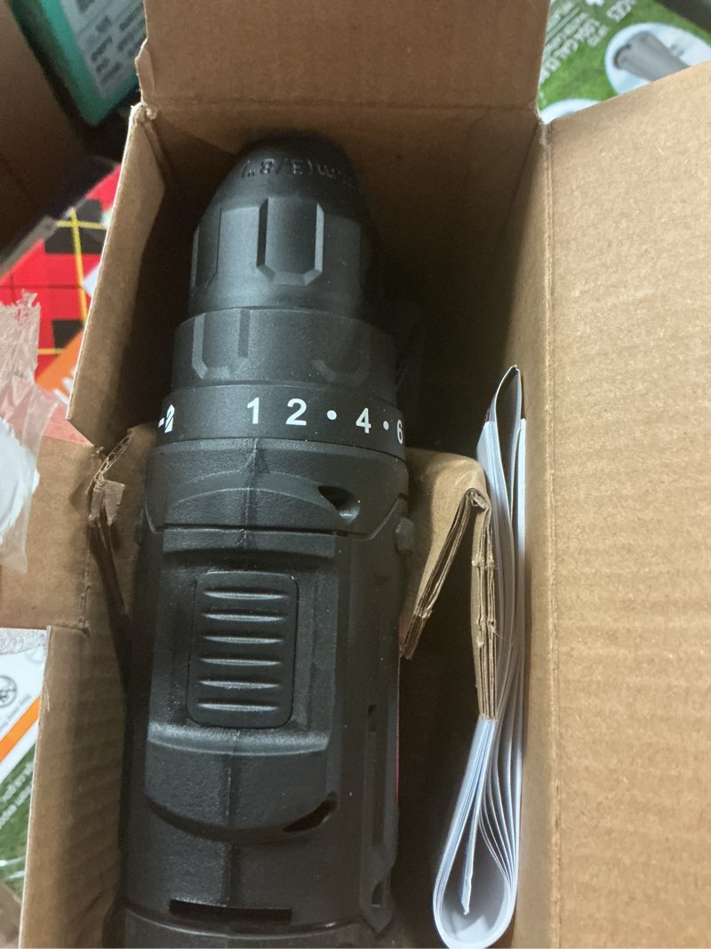 Condition photo showing Good Condition for hyper tough 20v max brushless cordless drill driver with 1.5ah lithium-ion battery and charger