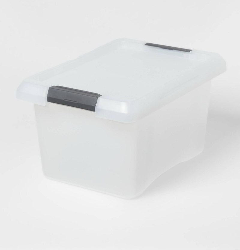 Small Frosted Latching Storage Box - Brightroom™ (7 gallon) (6 Packs) 