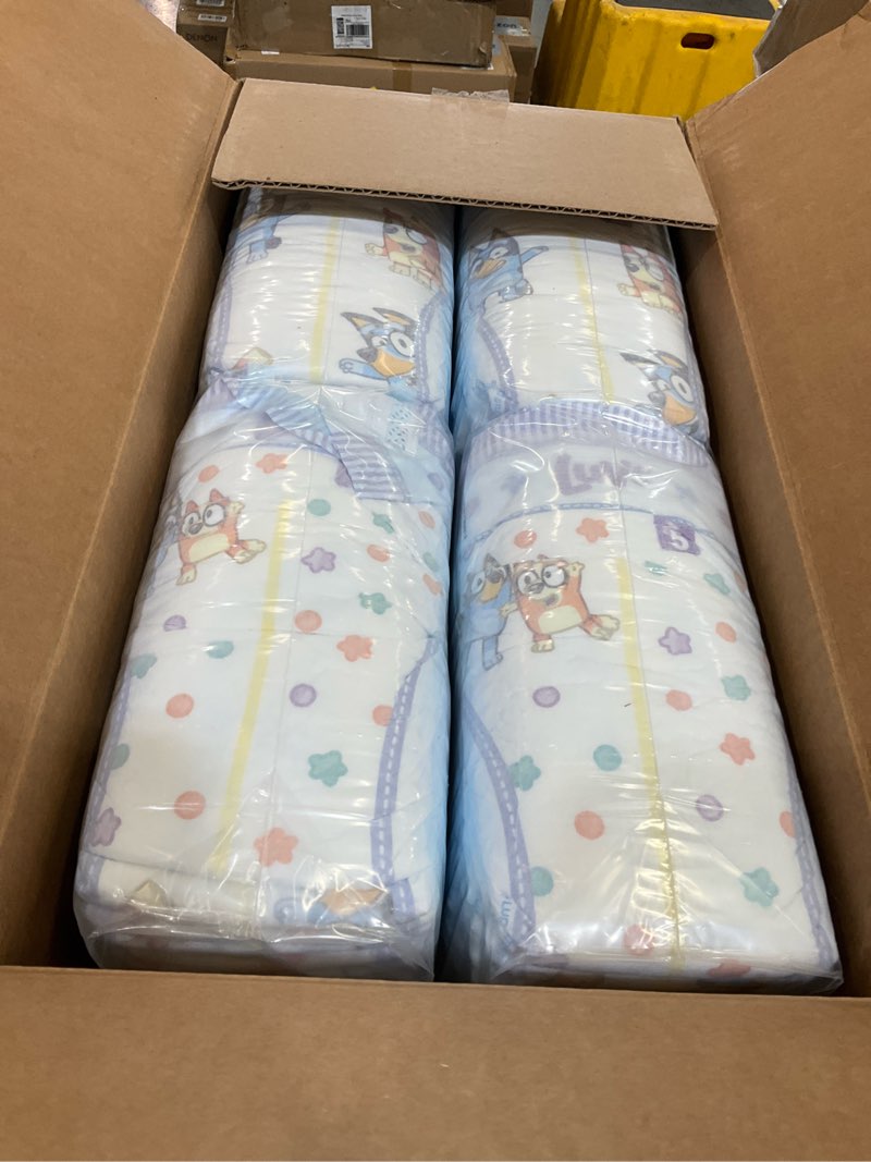 Condition photo showing Good Condition for luvs diapers - size 5, 172 count, bluey platinum protection baby diaper size 5 172