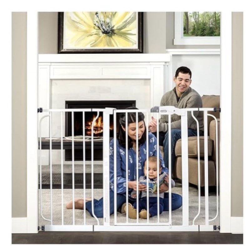 Regalo Easy Step 49-Inch Extra Wide Baby Gate, Includes 4-Inch and 12-Inch Extension Kit, 4 Pack of Pressure Mount Kit and 4 Pack of Wall Mount Kit