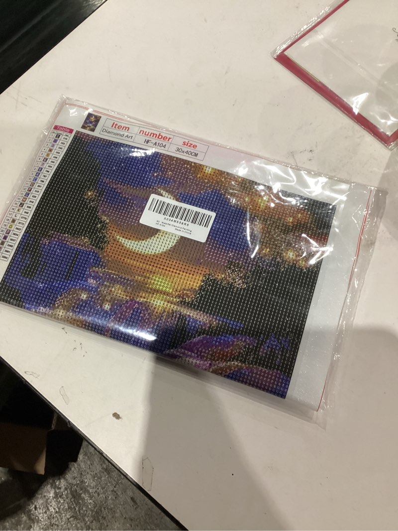 Condition photo showing New/Like New for hill froeistung 5D Colorful Angel Diamond Art Painting Kits for Adults,Moon,Flower Diamond Art, DIY Full Drill Genie Diamond Art Painting Set for Home Wall Decor Gifts (12X12 inch) HF-A030