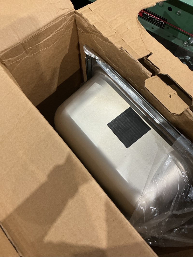 Condition photo showing As Is for elkay freeport drop-in 33-in x 22-in stainless steel double equal bowl 20 -gauge kitchen sink all-in-one kit