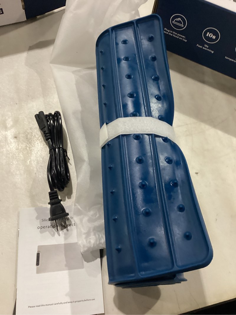 Condition photo showing New/Like New for Electric Warming Tray - Portable Silicone Heating Mat for Food, Full Surface Heating with 5 Temperature Setting. Ivory