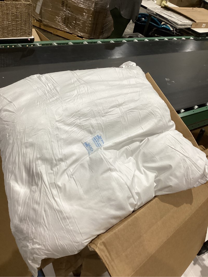 Condition photo showing Good Condition for basic home® hotel-style goose feather down euro pillow insert for sofa & bed - 100% odorless & plump cushion filler - 233tc cotton with inner liner to prevent poking (24x24 inch)