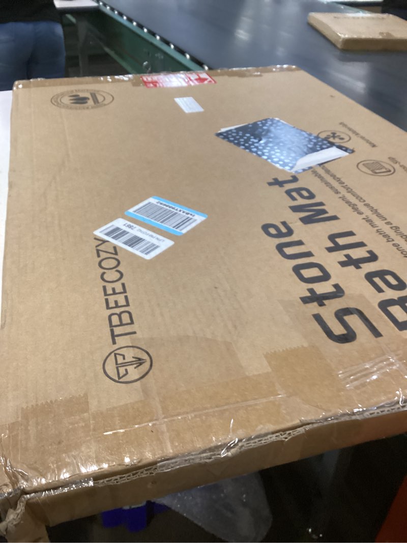 Condition photo showing Good Condition for stone bath mat, 20"x30" large size diatomite fast drying non slip stone shower mat, super absorbent for bathroom & kitchen, multi-use as pet mat, easy to clean, gray style 01-gray 20"x30"