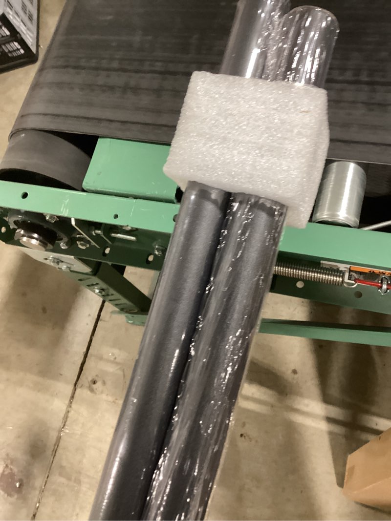 Condition photo showing New/Like New for 1 Inch Heavy Duty Blackout Curtain Rods for Windows, Industrial Pipe Wrap Around Room Divider Decorative Curtain Rods Wall Mount & Ceiling Mount, Black, 72-144 Inch Black 72 to 144 inch