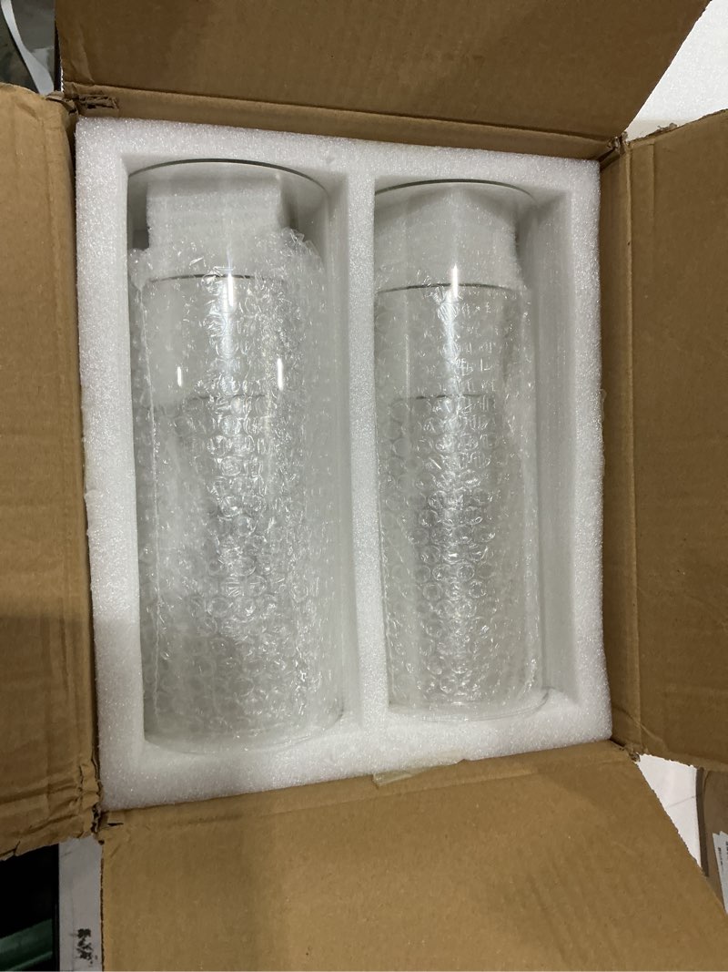 Condition photo showing New/Like New for 8 pack glass cylinder vases 4,6,8,10 inch tall clear flower vase hurricane floating candle holder for table centerpiece wedding home decor 8 pack(4,6,8,10 inch )
